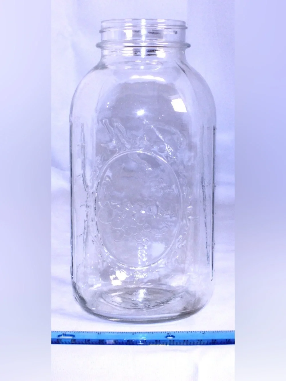 Vintage Ball Sculptured Glass fruit jar #49 - half gallon